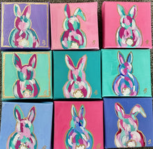 Load image into Gallery viewer, Wholesale Set of 10: 4x4 Original Bunny Paintings