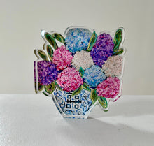 Load image into Gallery viewer, "Her hydrangeas make her happy" Acrylic Cut Outs - click to see sizes
