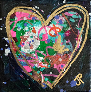 Random Act of Kindness- 4x4 original with Easel - Navy