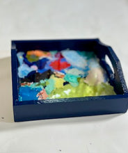 Load image into Gallery viewer, Mini Paint Palette Trinket Tray - Navy