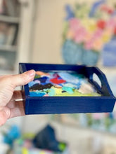 Load image into Gallery viewer, Mini Paint Palette Trinket Tray - Navy
