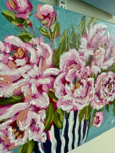 Load image into Gallery viewer, "Peonies forever"- 8x10x1.5 Original Acrylic on canvas