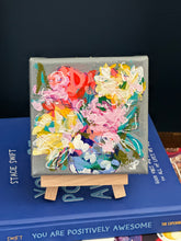 Load image into Gallery viewer, &quot;Day 11 of 28 February Flowers&quot;- 4x4x.5 Acrylic Original on Canvas with Easel