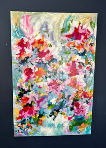 "Day 7 of 28 February Flowers"- 24x36x1.5 Original on Canvas