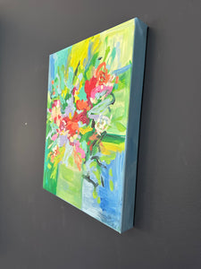 "Day 20 of 28 February Flowers"- 14x11x1.5 Acrylic Original on Canvas