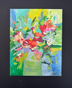 "Day 20 of 28 February Flowers"- 14x11x1.5 Acrylic Original on Canvas