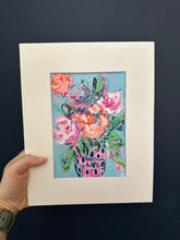 Load image into Gallery viewer, Bonus Flower 2 - 7x5 matted to 8x10 Acrylic Original on Paper