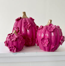 Load image into Gallery viewer, Magenta- Ceramic pumpkin - click to see size options