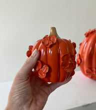 Load image into Gallery viewer, Classic Fall with gold stem- Ceramic pumpkin - click to see size options