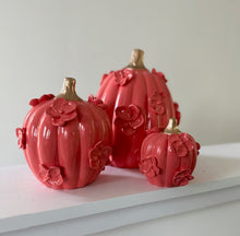 Load image into Gallery viewer, Fall but make it funky with gold- Ceramic pumpkin - click to see size options