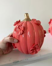 Load image into Gallery viewer, Fall but make it funky with gold- Ceramic pumpkin - click to see size options