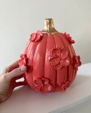 Load image into Gallery viewer, Fall but make it funky with gold- Ceramic pumpkin - click to see size options