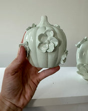 Load image into Gallery viewer, Calming green- Ceramic pumpkin - click to see size options