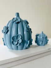 Load image into Gallery viewer, French Blue- Ceramic pumpkin - click to see size options
