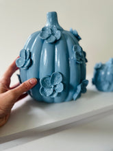 Load image into Gallery viewer, French Blue- Ceramic pumpkin - click to see size options