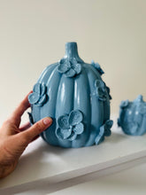 Load image into Gallery viewer, French Blue- Ceramic pumpkin - click to see size options