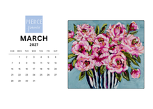 Load image into Gallery viewer, Floral desktop calendar