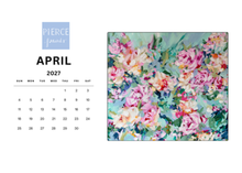 Load image into Gallery viewer, Floral desktop calendar
