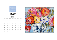 Load image into Gallery viewer, Floral desktop calendar