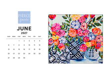 Load image into Gallery viewer, Floral desktop calendar