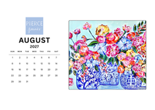 Load image into Gallery viewer, Floral desktop calendar