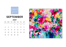 Load image into Gallery viewer, Floral desktop calendar