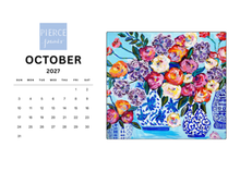 Load image into Gallery viewer, Floral desktop calendar