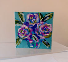Load image into Gallery viewer, "Blueberry pancakes"- 4x4x1.5 Original Acrylic on canvas
