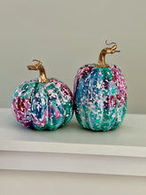 Load image into Gallery viewer, &quot;Pastel Speckle- tall&quot; hand painted foam pumpkin