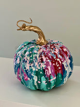 Load image into Gallery viewer, &quot;Pastel Speckle- Round&quot; hand painted foam pumpkin