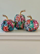 Load image into Gallery viewer, &quot;Bold Speckle- tall&quot; hand painted foam pumpkin