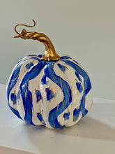 Load image into Gallery viewer, &quot;Periwinkle Pattern- Round&quot; hand painted foam pumpkin