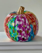 Load image into Gallery viewer, &quot;Medium Polka Dot - 2&quot; hand painted foam pumpkin