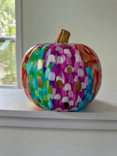 Load image into Gallery viewer, &quot;Medium Polka Dot - 2&quot; hand painted foam pumpkin