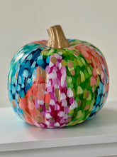 Load image into Gallery viewer, &quot;Medium Bold Polka Dot&quot; hand painted foam pumpkin