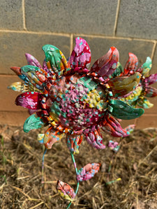 Hand Painted Sunflower Lawn Ornament - click to see color options