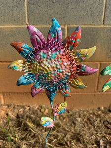 Hand Painted Sunflower Lawn Ornament - click to see color options