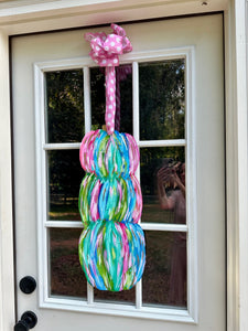 "Pumpkin stack - 1" hand painted door hanger