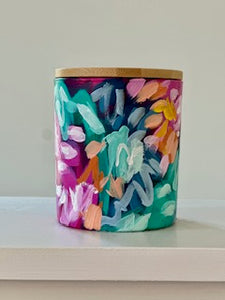 Pumpkin Spice candle - Hand painted abstract