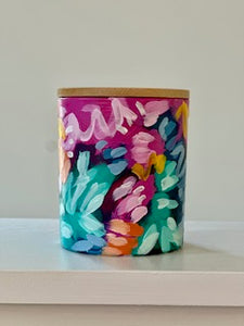 Pumpkin Spice candle - Hand painted abstract
