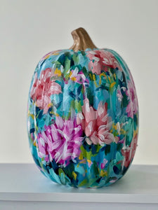 "Large Abstract" hand painted foam pumpkin