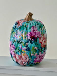 "Large Abstract" hand painted foam pumpkin