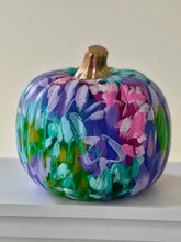 Load image into Gallery viewer, &quot;Medium Abstract&quot; hand painted foam pumpkin