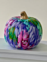 Load image into Gallery viewer, &quot;Medium Abstract&quot; hand painted foam pumpkin