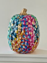 Load image into Gallery viewer, &quot;Large Bold Polka Dot 2&quot; hand painted foam pumpkin