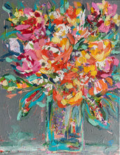 Load image into Gallery viewer, &quot;Backyard blooms make the best bouquets&quot; - 14x11x1.5 Original Acrylic on Canvas