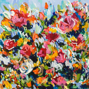"Wild Wild Flowers" - 12x12 Original on Canvas