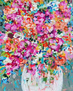 Flowers from Nancy's Garden- 24x18x1.5 Original Acrylic on Canvas