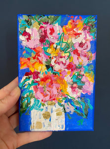 "Filler Flowers" - 6x4x.5 Original Acrylic on Canvas