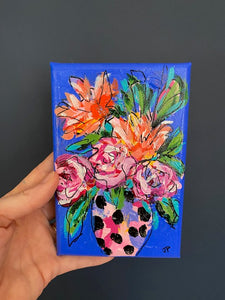 "Bountiful Bouquets" - 6x4x.5 Original on Canvas
